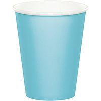 Creative Converting Celebrations 96-Count 9 oz. Hot/Cold Cups, Pastel Blue - 563279