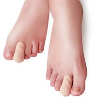 HEALLILY Gel Toe Caps Toe Protectors Silicone Bunion Protectors Toe Separators Straighter Spreaders Corrector - Size L