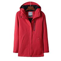 DZX Woman's Electric Heating Clothes/Heating Jacket，Can Be Washed Warm Body Vest with USB Cable,Red-XL