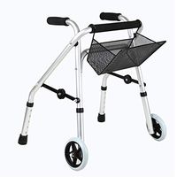 Drive Medical Walker Foldable, Child Rehabilitation Rollator Walker, 2 Wheels Kids Mobility Walking Aids, Straight Walking, Aluminum Alloy Kids Walking,Gray