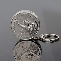 XISAOK Lighters,Refillable Safety Gas Butane Lighter,Mini Portable Cigarette Lighter Keychian Pendant Creative Gift Key-Ring Without Oil Gas (1 Piece)