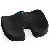 Coccyx Seat Cushion - Comfortable Supportive Orthopedic Memory Foam Relieves Back, Sciatica and Tailbone Pain Great Seat Pillow for Office Chair Car Seat, Wheelchair, Plane