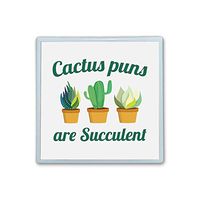 XIANN Care Contact Lens Box Holder Container Case Storage Eyecare Kit - Cactus Puns Are Succulent