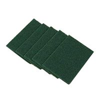 Reusable Scouring Pads, Heavy Duty Household Cleaning High Quality Scrubber with Non-Scratch Anti-Grease Technology,Green -5 Pack