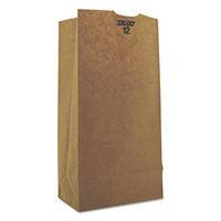 General Supply GH12#12 Paper Grocery Bag 50lb Kraft Heavy-Duty 7 1/16 x 4 1/2 x 13 3/4 500 bags