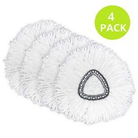 4 Pack Spin Mop Replacement Heads, Microfiber Mop Refills, Easy Cleaning Mop Head Replacement