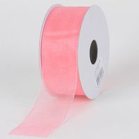 BBCrafts Peach Sheer Organza Ribbon 1-1/2 inch 100 Yards