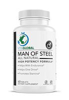 Man of Steel | All Natural High Potency Formula | Help with Endurance and Stamina | Help Give Drive | Promote Stamina, Endurance, Energy | by VITAGLOBAL 60 Capsules