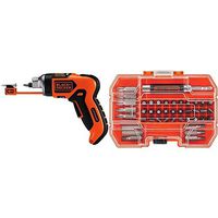 BLACK+DECKER LI4000 3.6-Volt Lithium-Ion SmartSelect Screwdriver with Mag with BLACK+DECKER BDA42SD 42-Piece Standard Screwdriver Bit Set