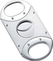 Visol VCUT23 "Balboa" Guillotine Stainless Steel Cigar Cutter, High Polish Satin, Chrome