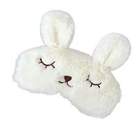 Cute Animal Sleeping Eye Masks Padded Blindfold For Women Girls Travel Home Rest White Rabbit
