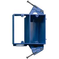 Carlon SC200DV Dual Voltage Outlet Box/Bracket, 2 Gang, 4.04-Inch Length by 3.69-Inch Width by 3.67-Inch Depth, Blue