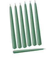 D'light Online Elegant Taper Premium Quality Candles, Hand-Dipped, Dripless and Smokeles - Set of 12 Individually Wrapped (12 Inch, Sea Breeze Green)