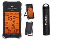 Swing Caddie SC200 Plus+ (2019 Model) Portable Golf Launch Monitor by Voice Caddie Bundle with PlayBetter Portable Charger | Doppler Radar Technology | Smash Factor, Barometric Pressure Sensor