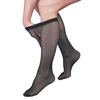 Women's Firm Support Sheer Knee Highs Compression Stockings - Black - Medium