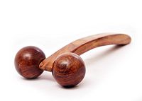 Wooden Hand Roller Massager With Round Wheels and Backstroke Massager, Spa at Home, Health & Personal Care, wooden Back Massager, Massage & Relaxation, Manual Massage Tools for Stress