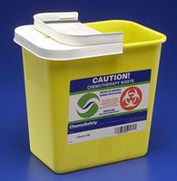 Chemotherapy Sharps Container, SharpSafety 1-Piece 10 H X 10-1/2 W X 7-1/4 D Inch 2 Gallon Yellow Hinged Lid, 8982 - Case of 20