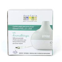 Aura Cacia USB Room Diffuser | No Water Required | 5 Replacement Wicks