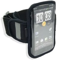 Navitech Black/Silver Neoprene Water Resistant Sports Gym, Jogging/Running Armband Case with Light Reflection Strip Compatible with The Samsung Stealth V 2.2 & 2.3 2011 Models