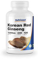 Nutricost Korean Ginseng 500mg, 240 Capsules - 1000mg Extra Strength Serving Size - Korean Red Ginseng - Gluten Free & Non-GMO