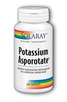 Potassium 99mg Asporotate Solaray 100 Caps