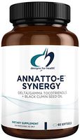 Designs for Health Annatto Tocotrienols with Black Cumin Seed Oil - Annatto-E Synergy - BPA Free Glass Bottle (60 Softgels)