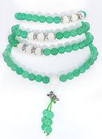 The Art of Cure Healing Jewelry & Mala meditation beads (108 beads on a strand) (moss agate)