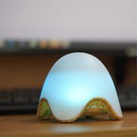 Portable Essential Oil Diffuser Aromatherapy Air Purifier Mini USB Aroma Diffuser 7 Color LED Light for Home Bedroom Spa (Dark Wood)