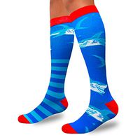 Compression Socks For Women&Men 1/3/6 Pairs - Best Medical for Running Athletic Flight Travel Circulation Recovery, 20-30mmHg (Assorted 18-1 Pair, Large/X-Large)