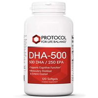 Protocol For Life Balance - DHA-500 - Supports Cognitive Function, Healthy Heart, Brain, Joints, Vision, Skin, Vascular Health, Helps to Reduce Inflammation, and Supports Immune System - 120 Softgels
