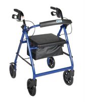Drive Medical Rollator 4-Wheel with Pouch & Padded Seat Blue - Drive Part No.R726BL1111