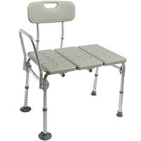 Pcp Lightweight Folding Transfer Bath Bench, Silver Frost