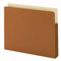 Smead File Pocket with Fully-Lined Gusset, Straight-Cut Tab, 1-3/4" Expansion, Letter Size, Redrope, 25 per Box (73254)