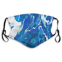 NiYoung Soft Face Covers Earloop Anti Allergy Half Face Mouth Cover for Pollen Smog Climbing, Women Men Kids - Anti Pollution (Blue Abstract Texture Mouth Cover)