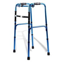 Qucasyl Compact Folding Walker, Adult Walker - Portable Medical Walker with Adjustable Height, for The Seniors Narrow Lightweight Supports Up to 350 Lb