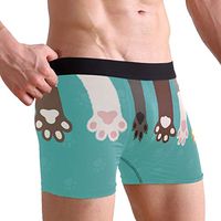 WXLIFE Cute Animal Cat Paw Print Boxer Briefs Men's Underwear for Men Boy