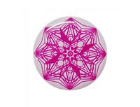 EMF Transformation Emblem Stickers - Medium Buttons (1 inch) (Pink on White)