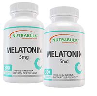 NutraBulk Melatonin - Fast Dissolve Nighttime Sleep Aid 5 mg for Adults - 600 Chewable Tablets.