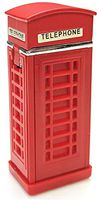 Eclipse Collectible Novelty Phone Booth Design Windproof Refillable Lighter, 1394