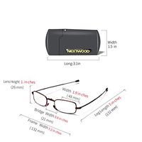 Reading Glasses 3 Color Black and Gun Gray and Red Reader Tight Folding Neutral Glasses Reading (Rose red, 1.0x)