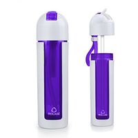 JEANSWSB 12OZ Food Grade Tritan Straw Water Bottle – US FDA Certification 100% Leak Proof Sports Bottles Purple