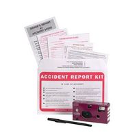 Vehicle Accident Kit in Poly Bag with 35mm Film Disposable Camera - J. J. Keller & Associates - Helps Drivers Collect, Organize & Report Vehicle Accident Information