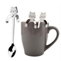 OKOKMALL US--Cartoon Cat Stainless Steel Tea Coffee Spoon Ice Cream Tableware Xmas Gift COOL