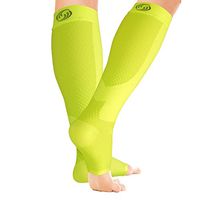 OrthoSleeve FS6+ Compression Foot and Calf Sleeve (Pair), Reflector Yellow, Large