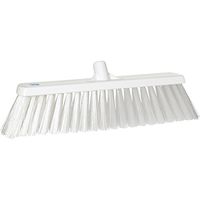 Vikan 29205 Heavy Duty Block Sweep Floor Broom Head, PET Bristle Polypropylene, 20-1/2", White