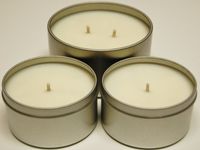 Soy Candle Tins Scented 2 - 8oz & 1 - 16oz - Peppermint & Eucalyptus