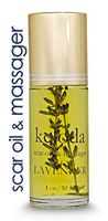 KELODA Keloid Scar Massager with Blend of Healing Scar Oils for Surgical and keloids Scars After Piercing, Burn, Trauma with Coconut, Shea, Turmeric, Lavender, Helichrysum, Vitamin E (1 OZ Lavender)