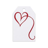 Heart Printed Gift Tags - 2 1/4 x 3 1/2 - 50 Pack