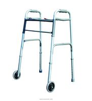 2 Button Folding Walker with 5" Wheels, Dlx Wlkr Whl-Gld, (1 EACH, 1 EACH)