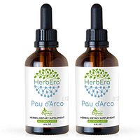 PAU d'Arco B120 (2pcs) Alcohol-Free Herbal Extract Tincture, Super-Concentrated Wildcrafted PAU d'Arco (Tabebuia Impetiginosa) Dried Bark (2x4 fl oz)